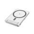 WiWU Wi-P034 5000mAh Ultra Slim Portable Power Bank with 15W Output Multiple Functions Foldable Stand Back Mirror Wireless Charging - Silver
